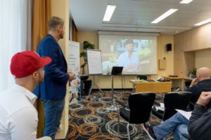 Daniel Hauber und Stefan Beier zeigen ihr Video auf dem Builderall Everest 2018 in Nürnberg (Germany)
