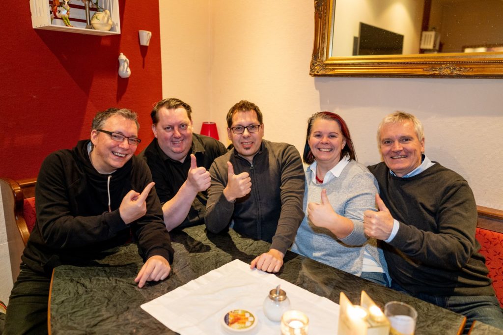 MACH.BAR Treffen in München am 23.01.2020 mit Mic Mehler, Svend Krumnacker, Claudi Buhl, Frank Meyer und einem Gast.
